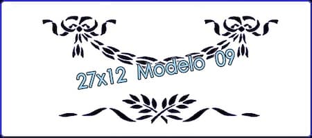 - Stencil 12x27cm Modelo 009 -